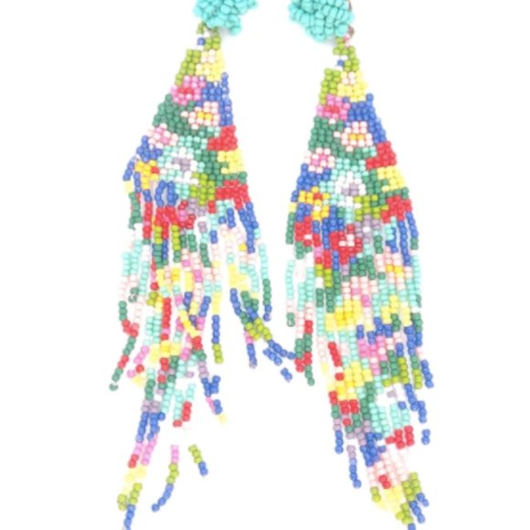 Treasure Jewel Tapestry Multi Colored Earrings - Picture 3 of 3